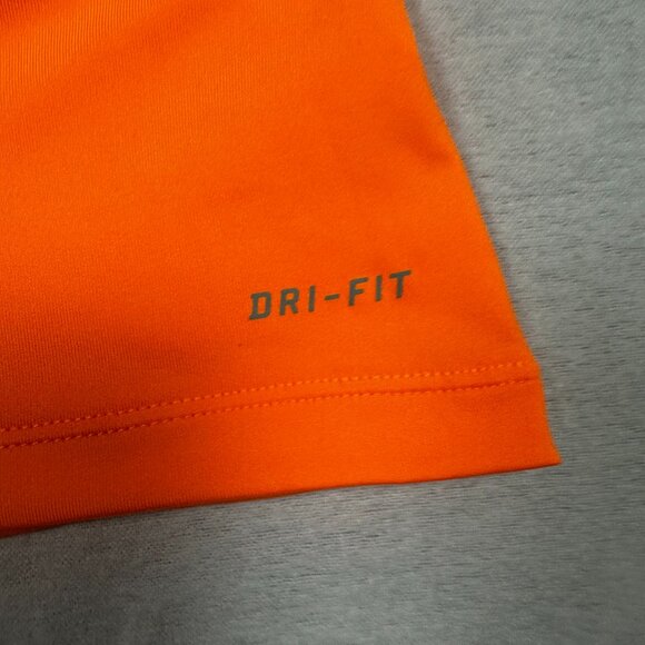 Nike Tennis Dri Fit Pure V Neck Activewear Shirt Size Medium Orange LIKE NEW - Picture 6 of 7